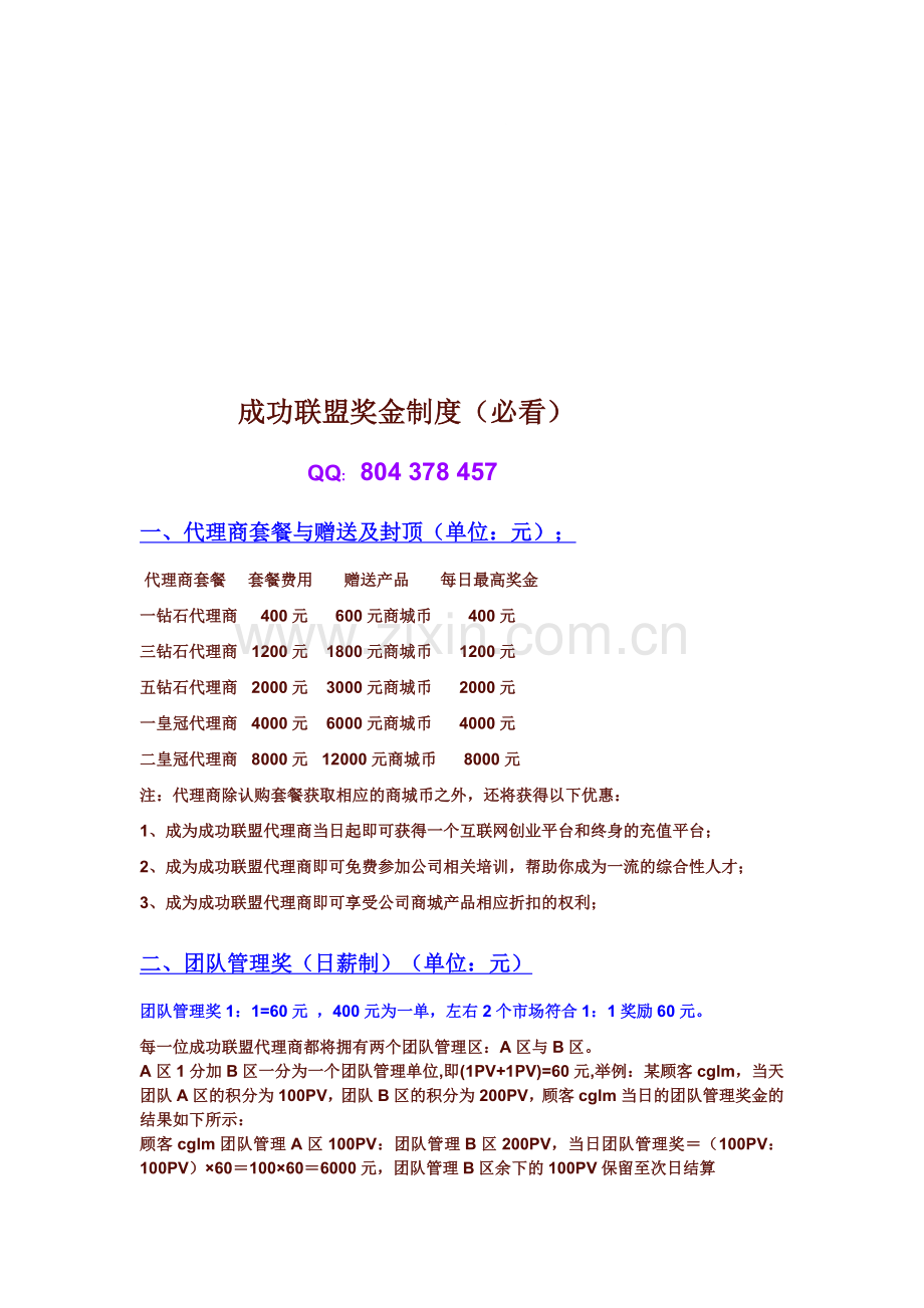 成功联盟奖金制度(必看).doc_第1页