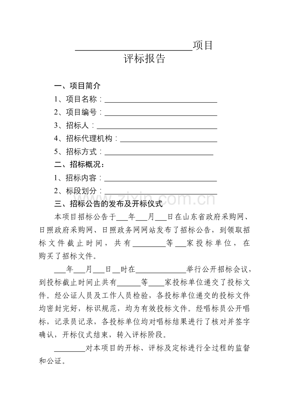 评标报告--公开--工程类.doc_第2页