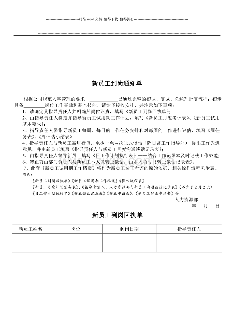 新员工试用期工作档案——其他岗位用(新版).doc_第2页