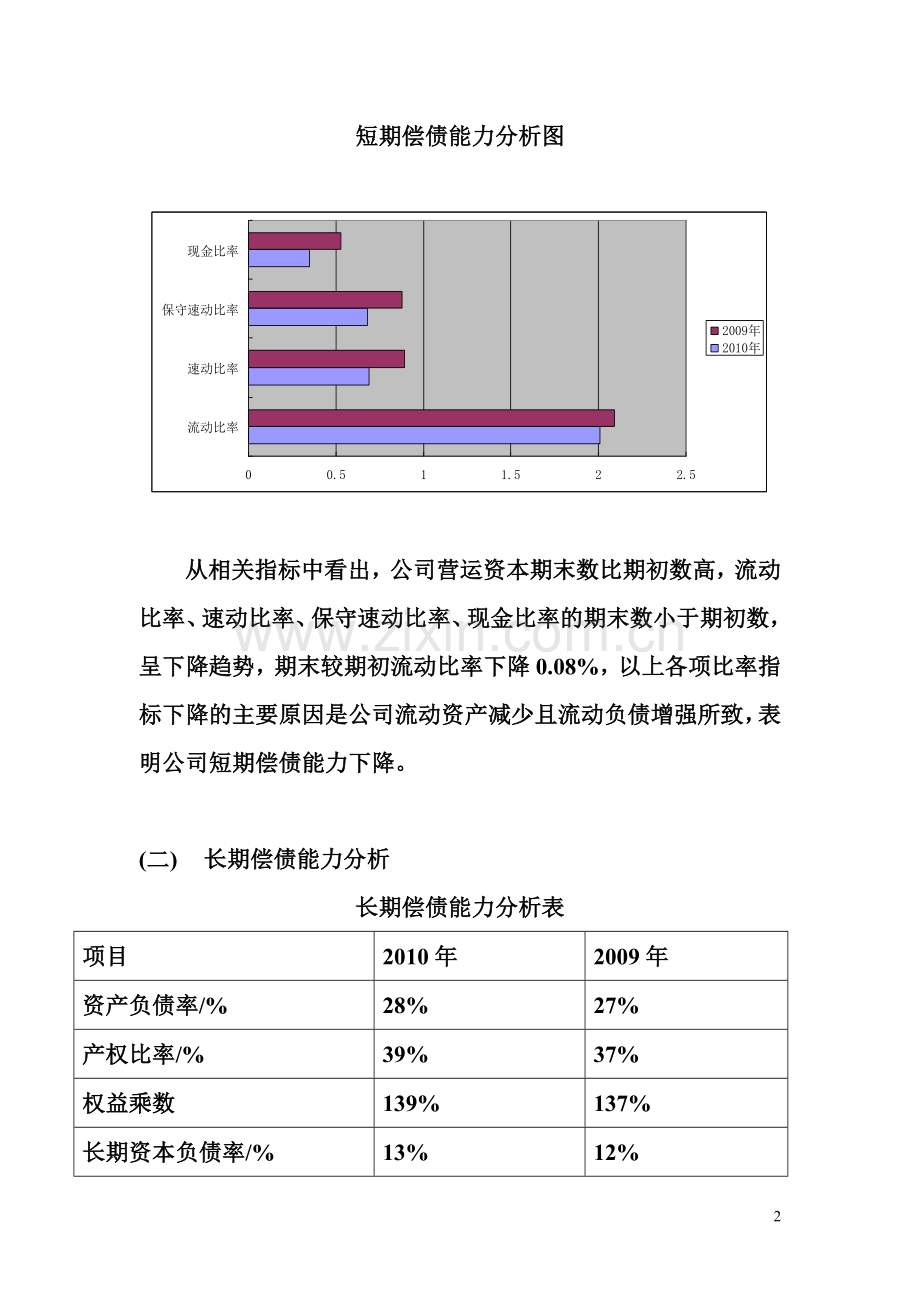 财务报表分析实训(一)参考答案.doc_第2页