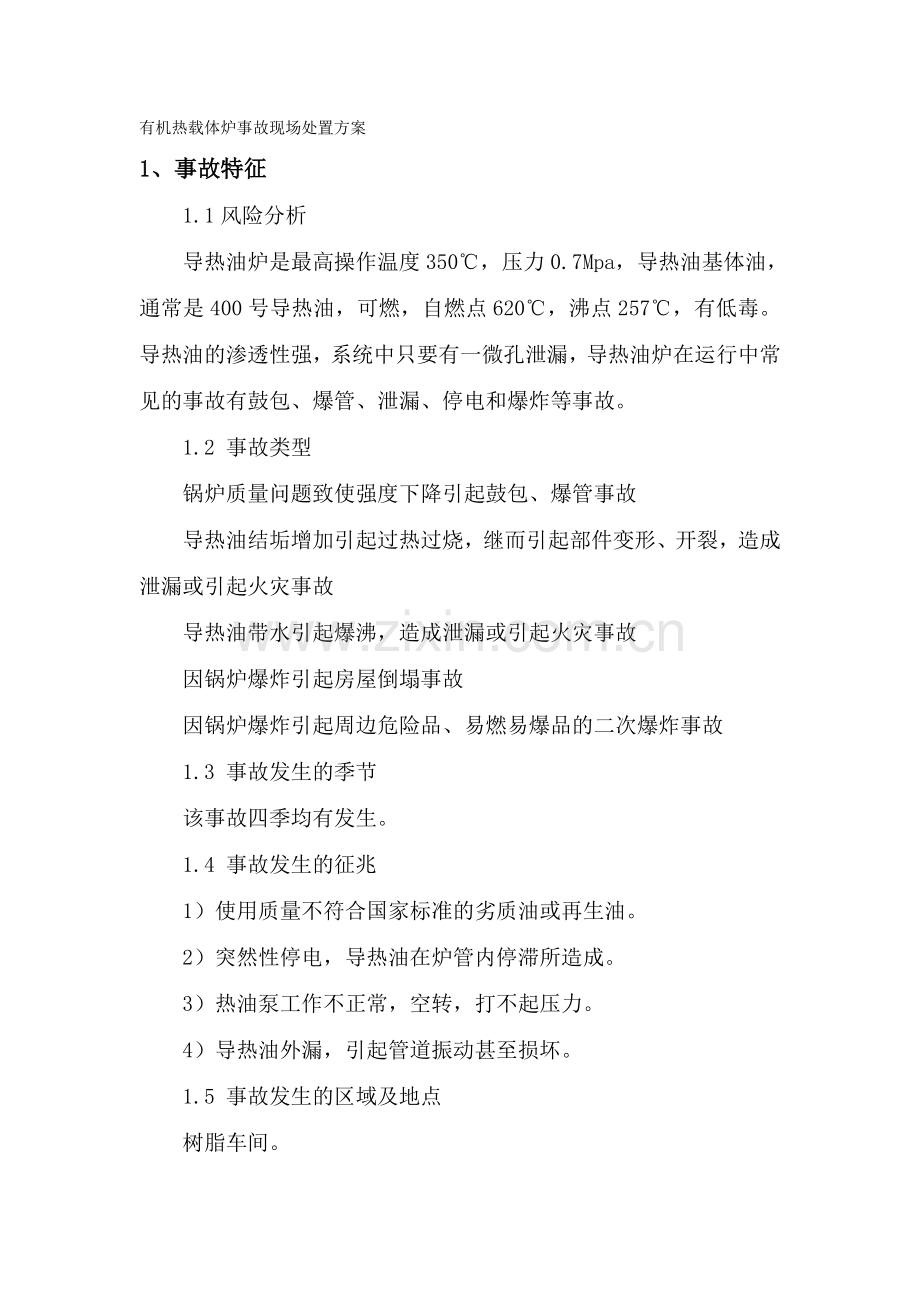 有机热载体炉事故现场处置方案.doc_第1页