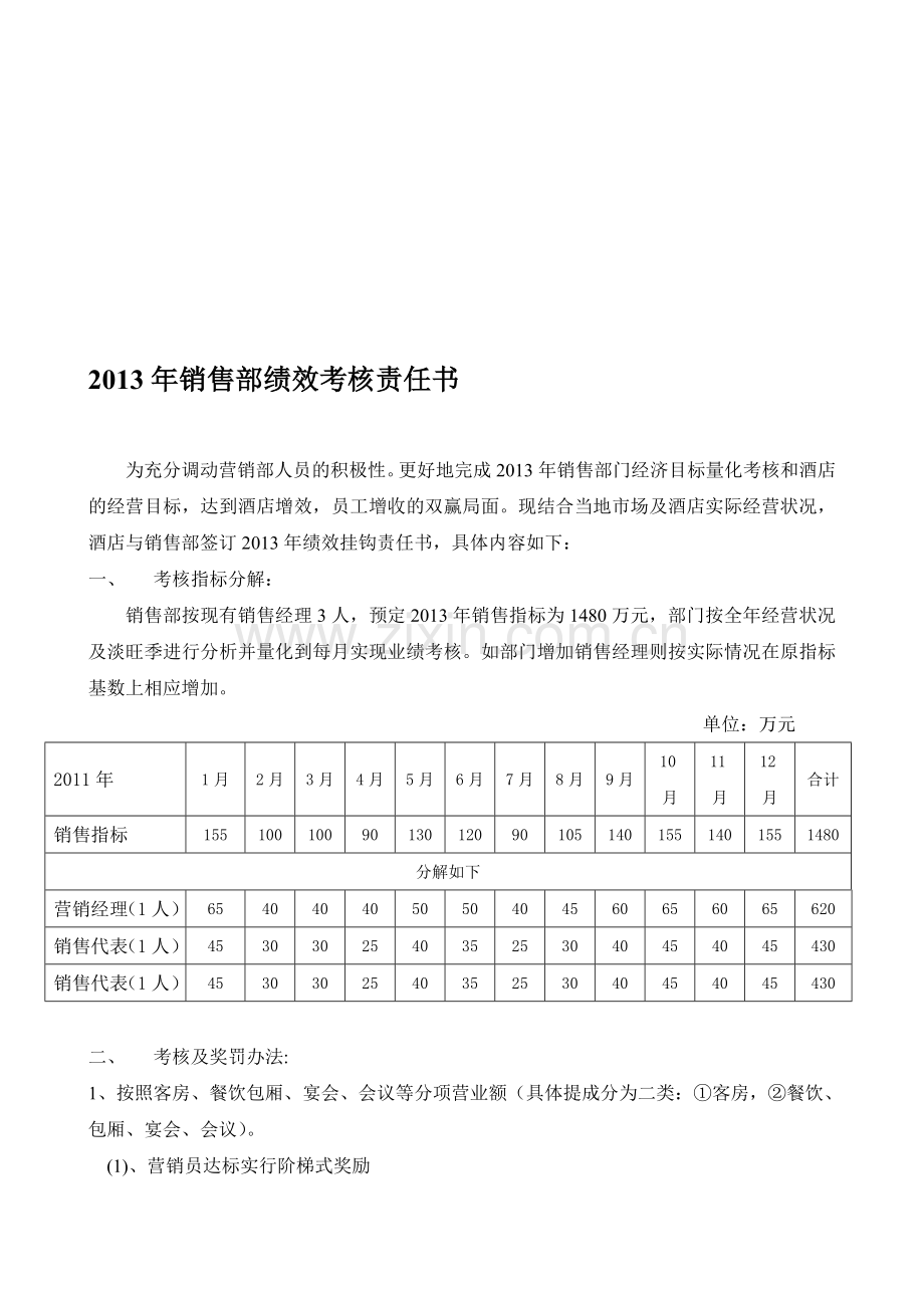 营销绩效考核方案..doc_第1页