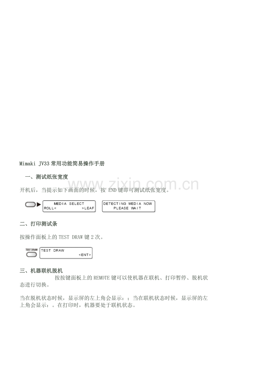 JV33常用功能简易操作手册(带屏显图片).doc_第1页