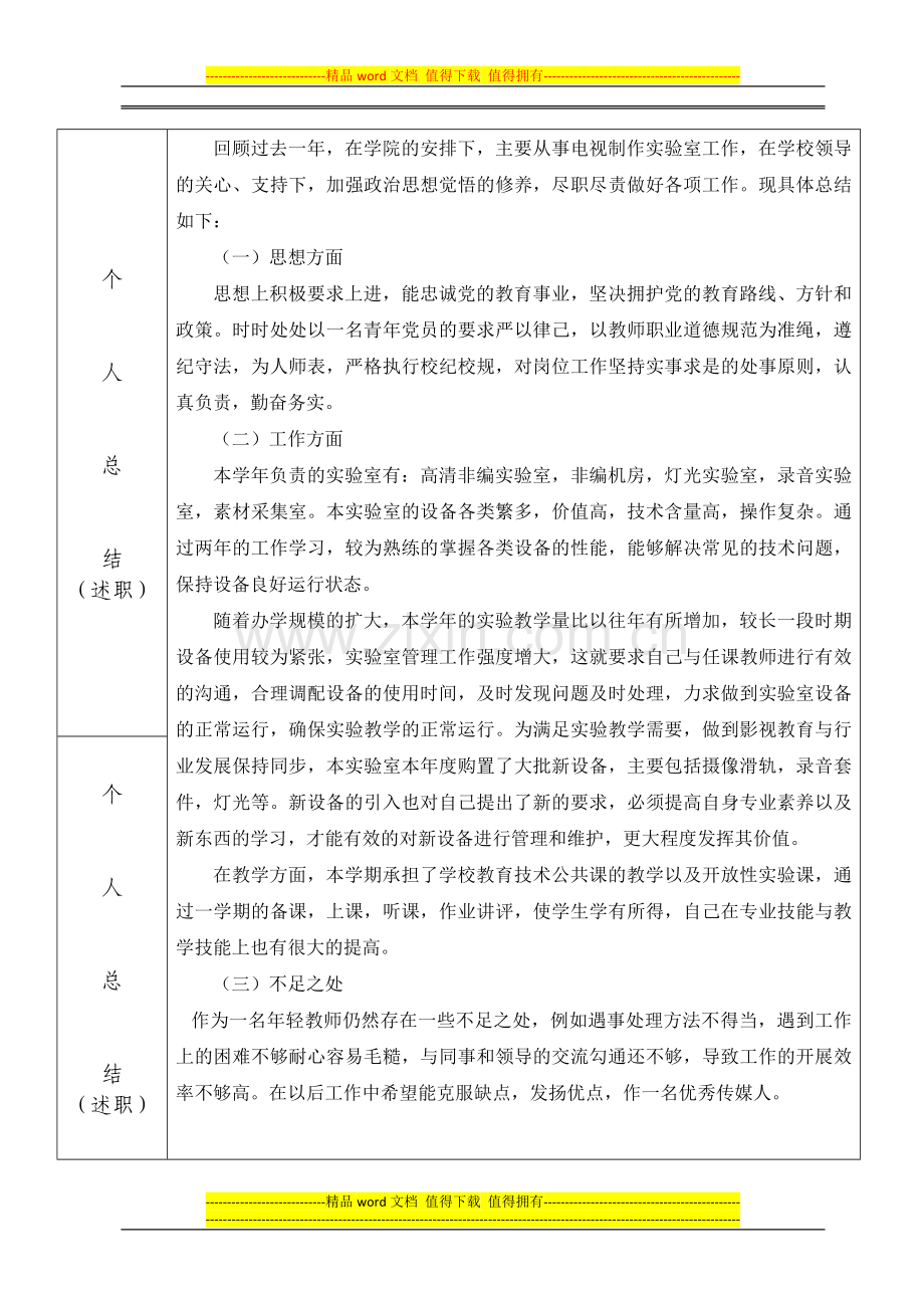 事业单位工作人员年度考核表2010..doc_第2页