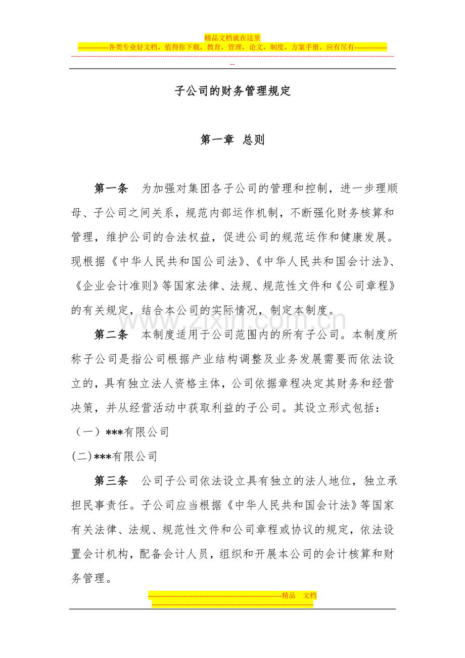 子公司财务-管理.doc_第1页