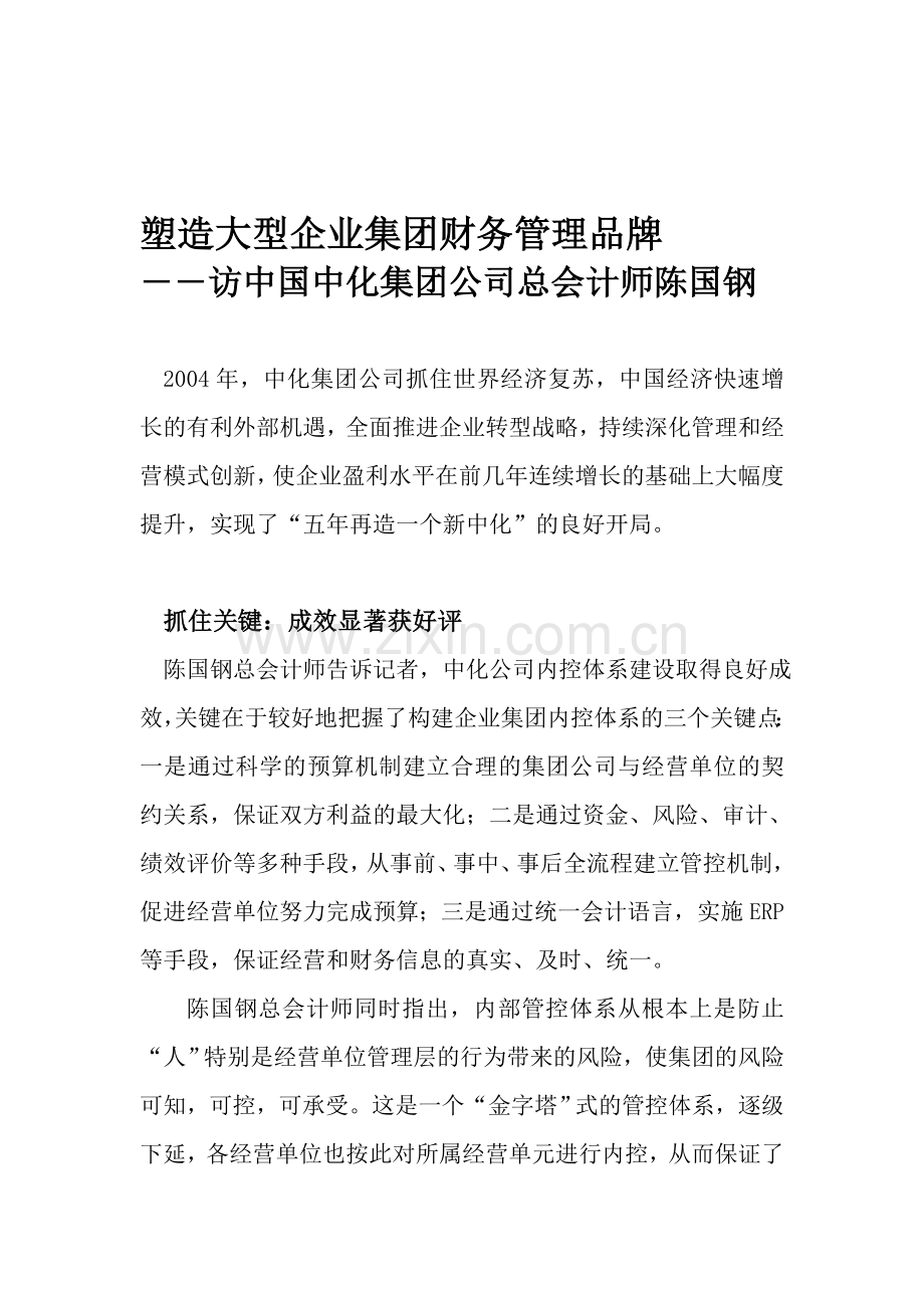 塑造大型企业集团财务管理品牌.doc_第1页