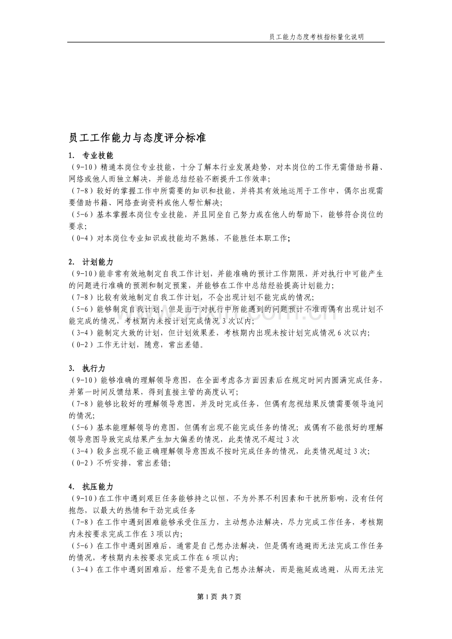 员工能力态度评分标准.doc_第1页
