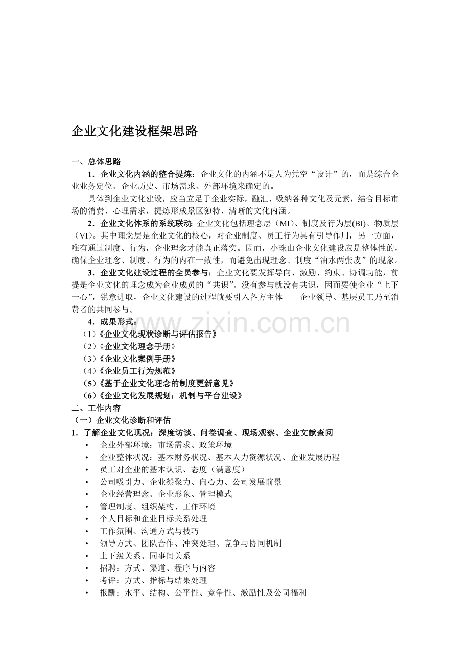 企业文化建设框架方案.doc_第1页