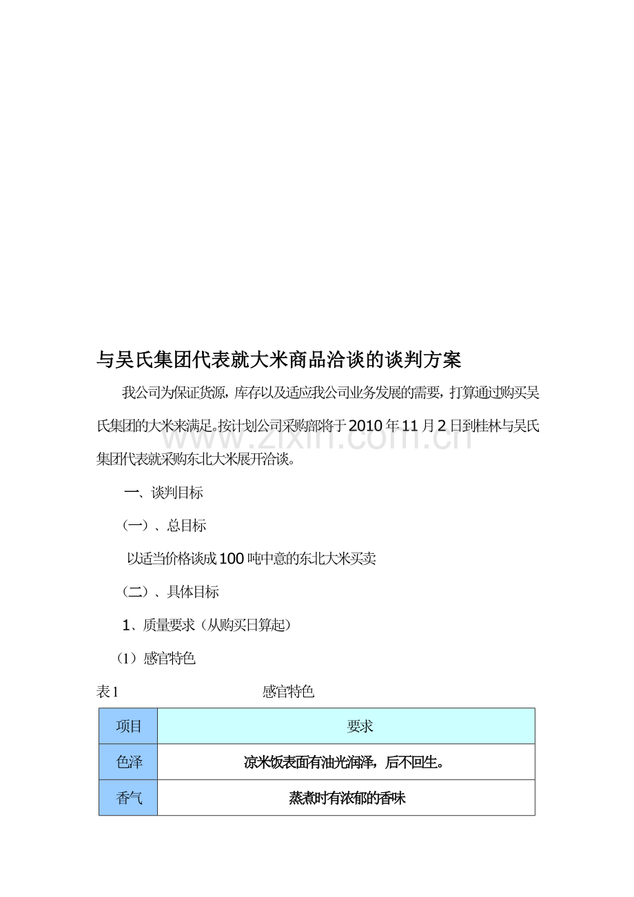 商务谈判作业---拟定方案.doc_第1页