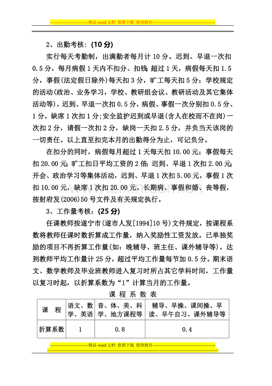 奖励性绩效工资考核分配实施方案(2012年3月修订)..doc_第2页