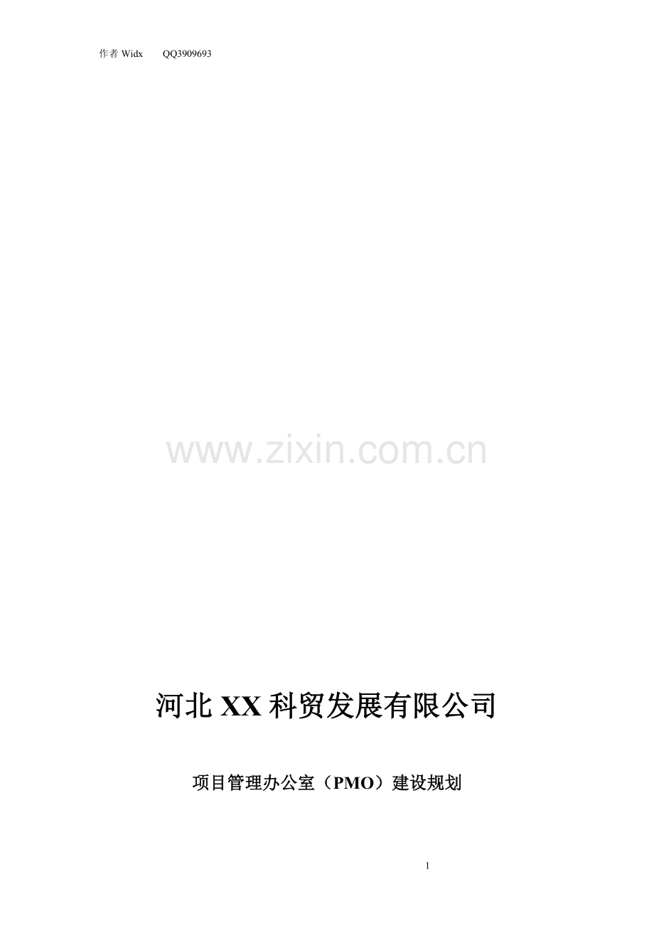 XX公司项目管理办公室(PMO)建设规划.doc_第1页