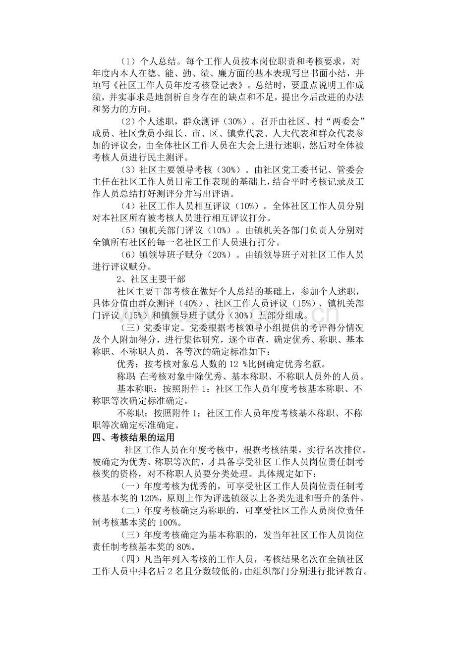 社区工作人员岗位责任制考核办法.doc_第2页