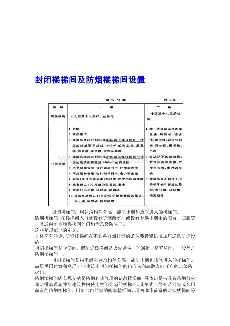 封闭楼梯间与防烟楼梯间设计要求.doc_第1页
