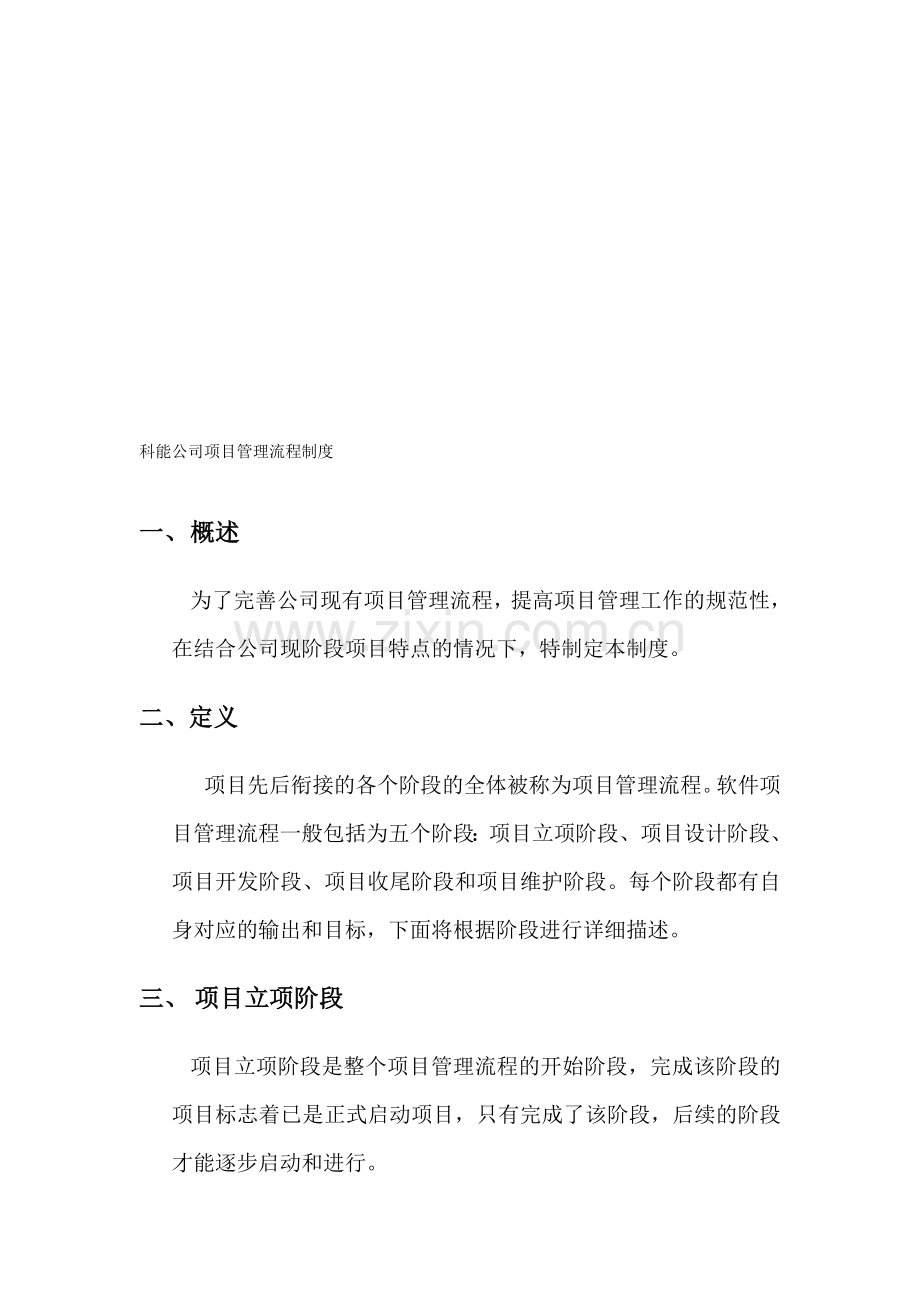 公司项目管理流程制度(第三稿).doc_第1页