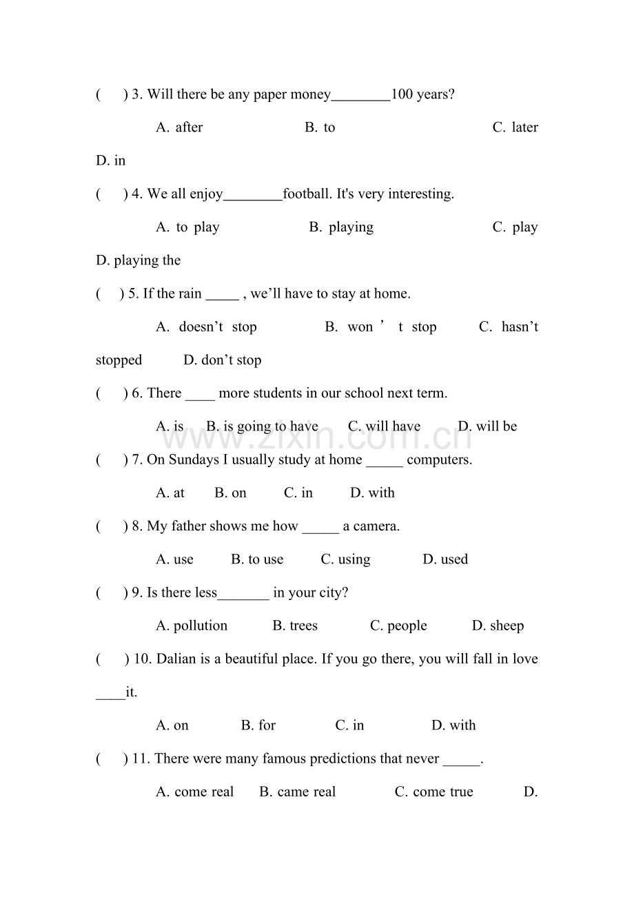 八年级英语上册单元能力测试题6.doc_第2页