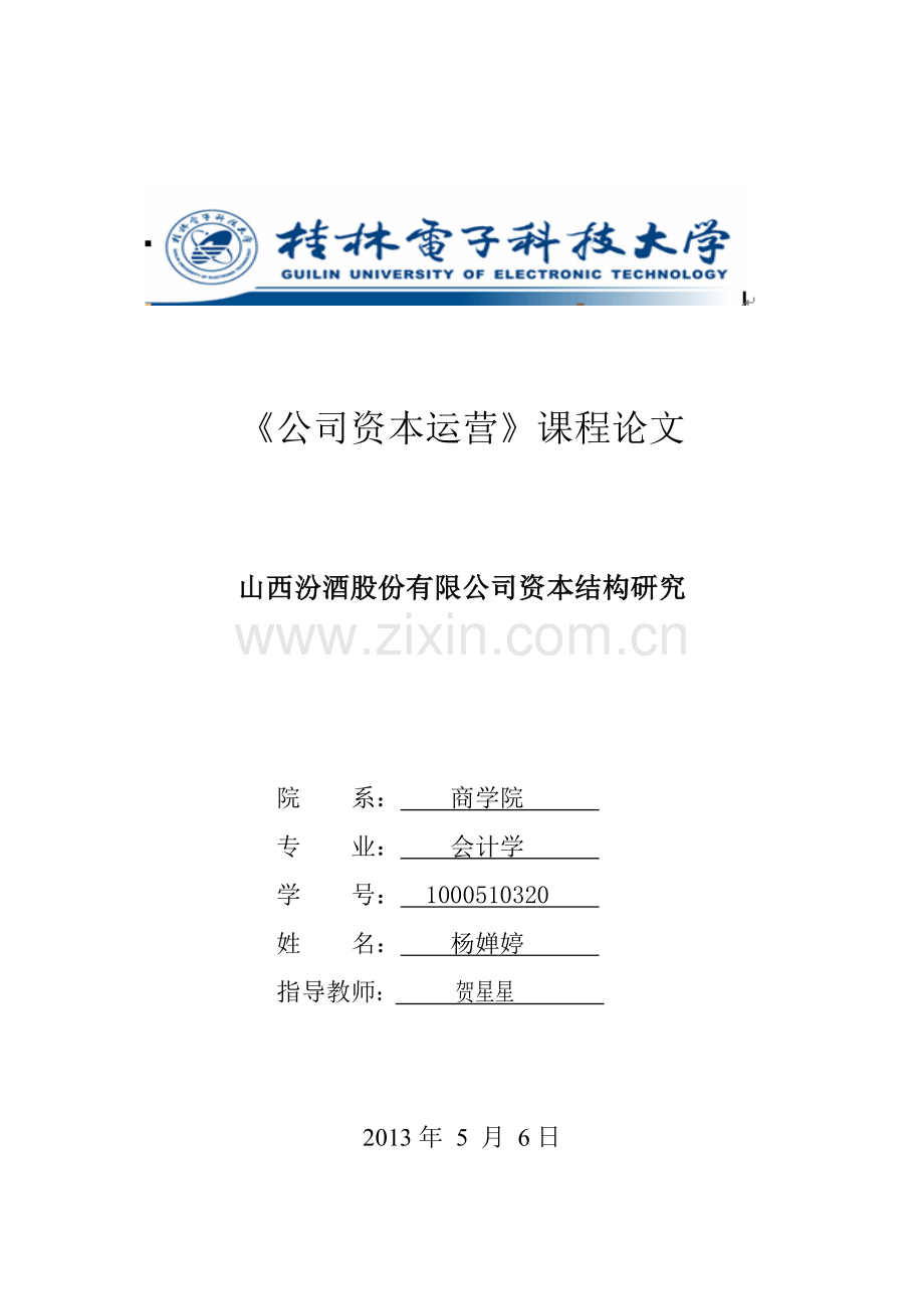 山西汾酒股份有限公司资本结构研究.doc_第2页