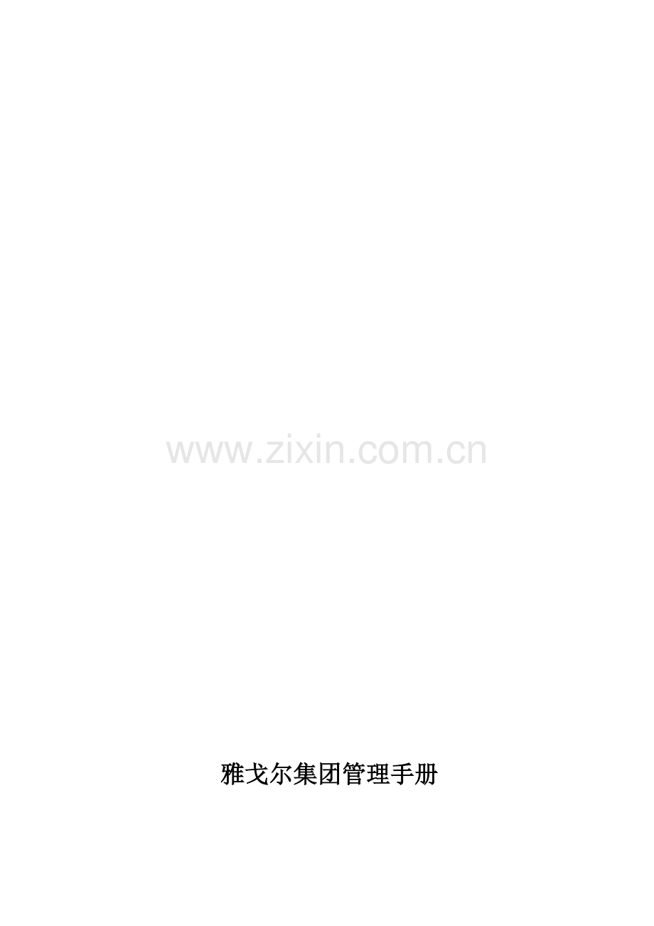 雅戈尔集团管理手册.doc_第1页