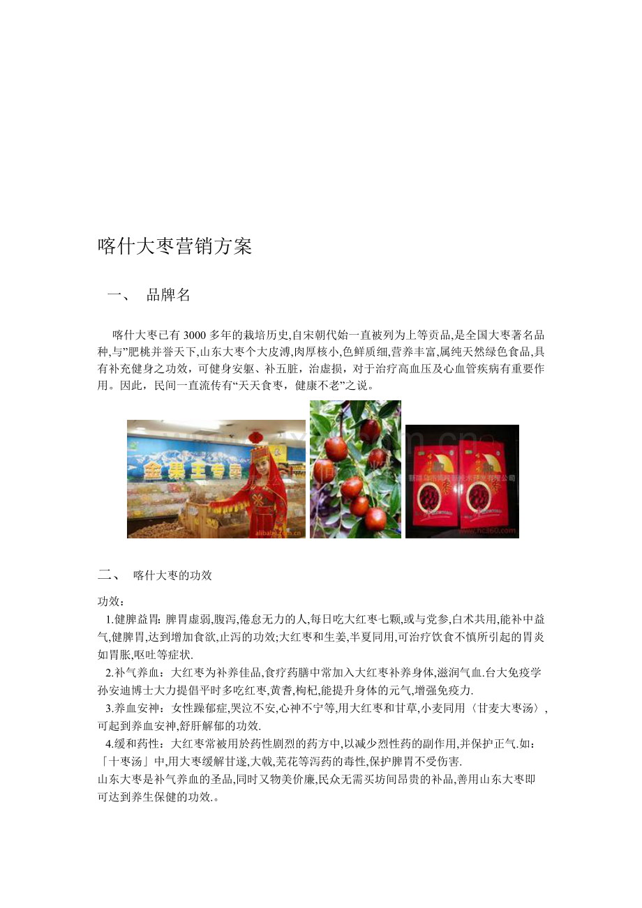 喀什大枣营销方案.doc_第1页