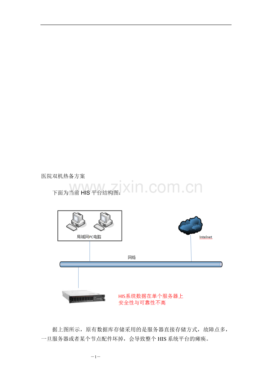 卫生院双机热备方案.doc_第1页