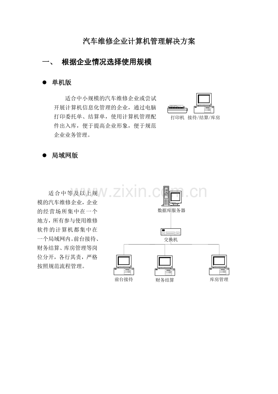 汽车维修企业计算机管理解决方案.doc_第1页