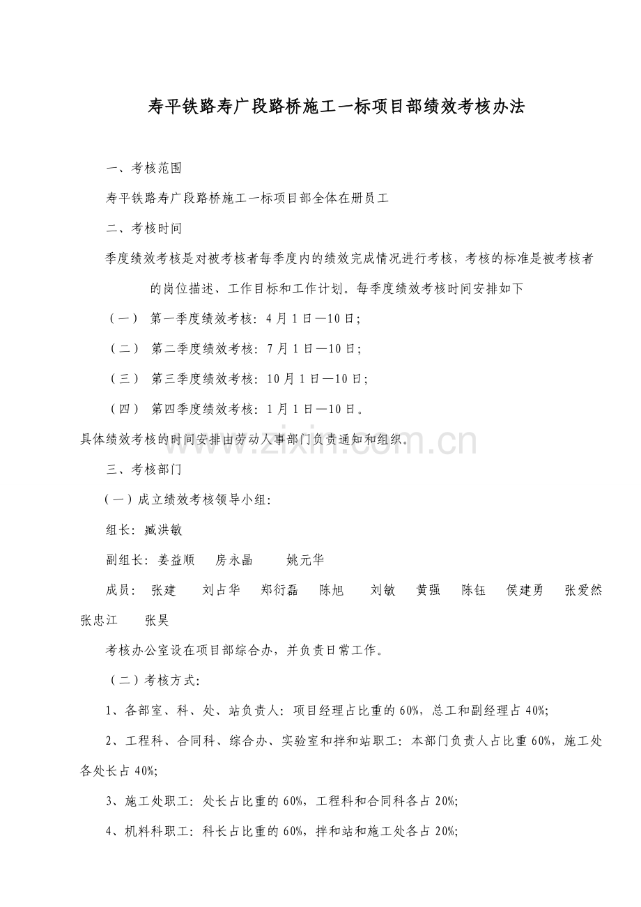寿平版本绩效考核办法1..doc_第1页