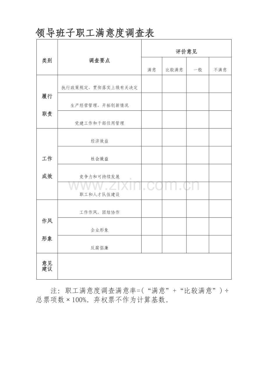 领导班子职工满意度调查表.doc_第2页