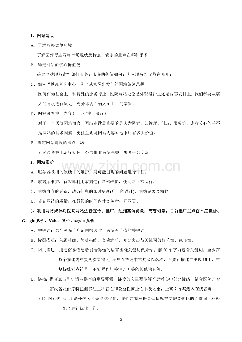 整形医院网络部构架及工作职责.doc_第2页