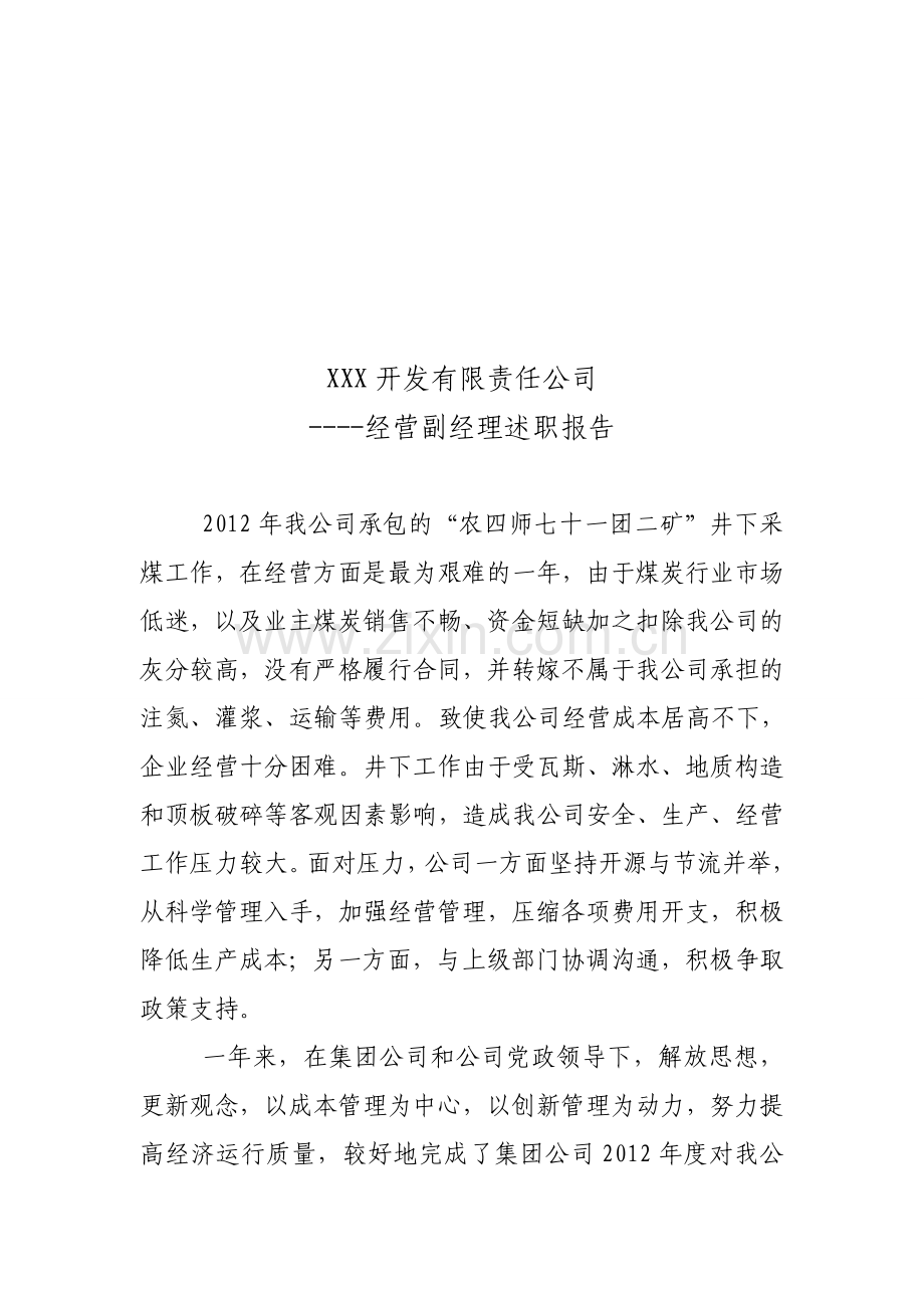 经营副经理述职报告.doc_第1页