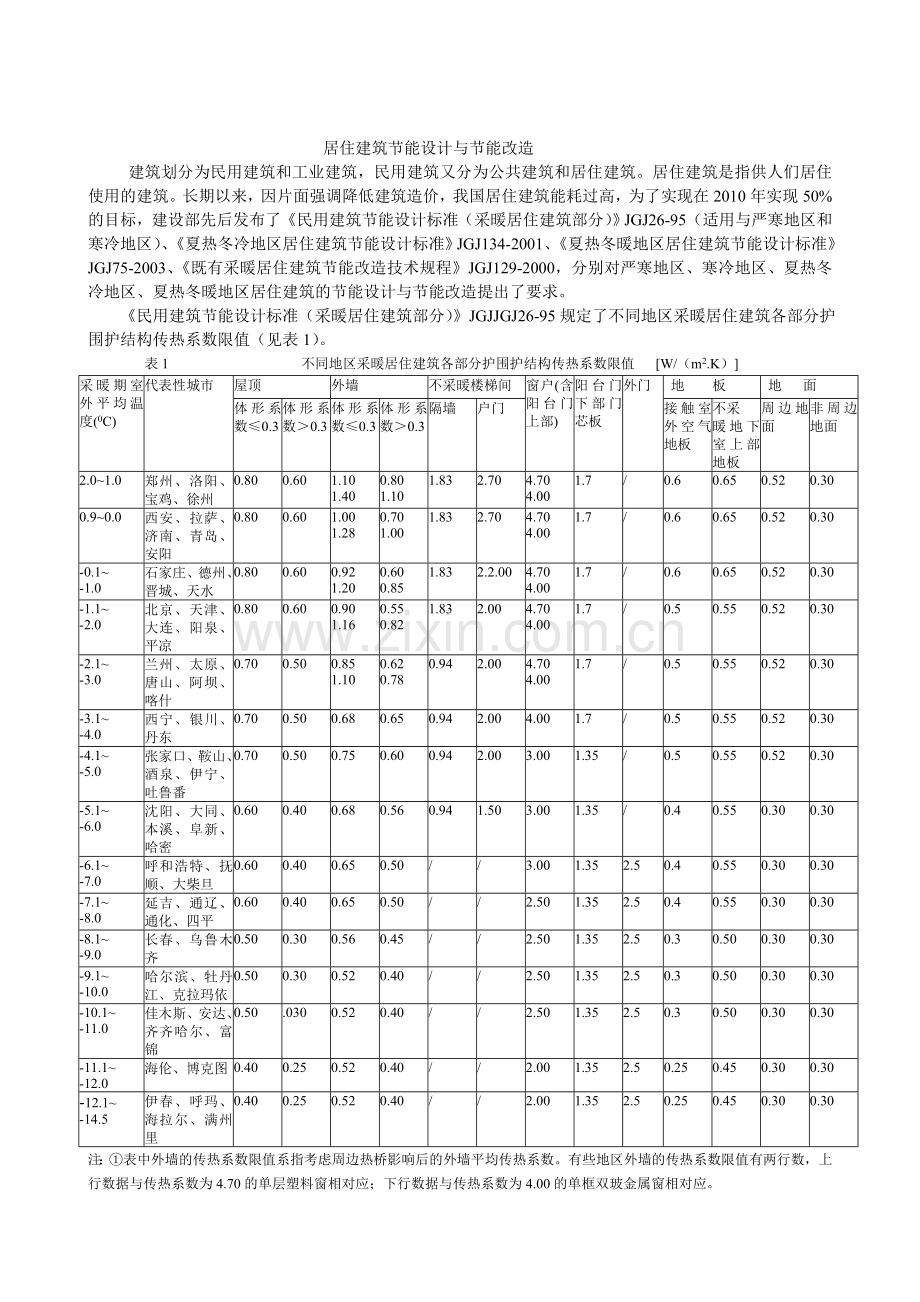 居住建筑节能设计.doc_第1页