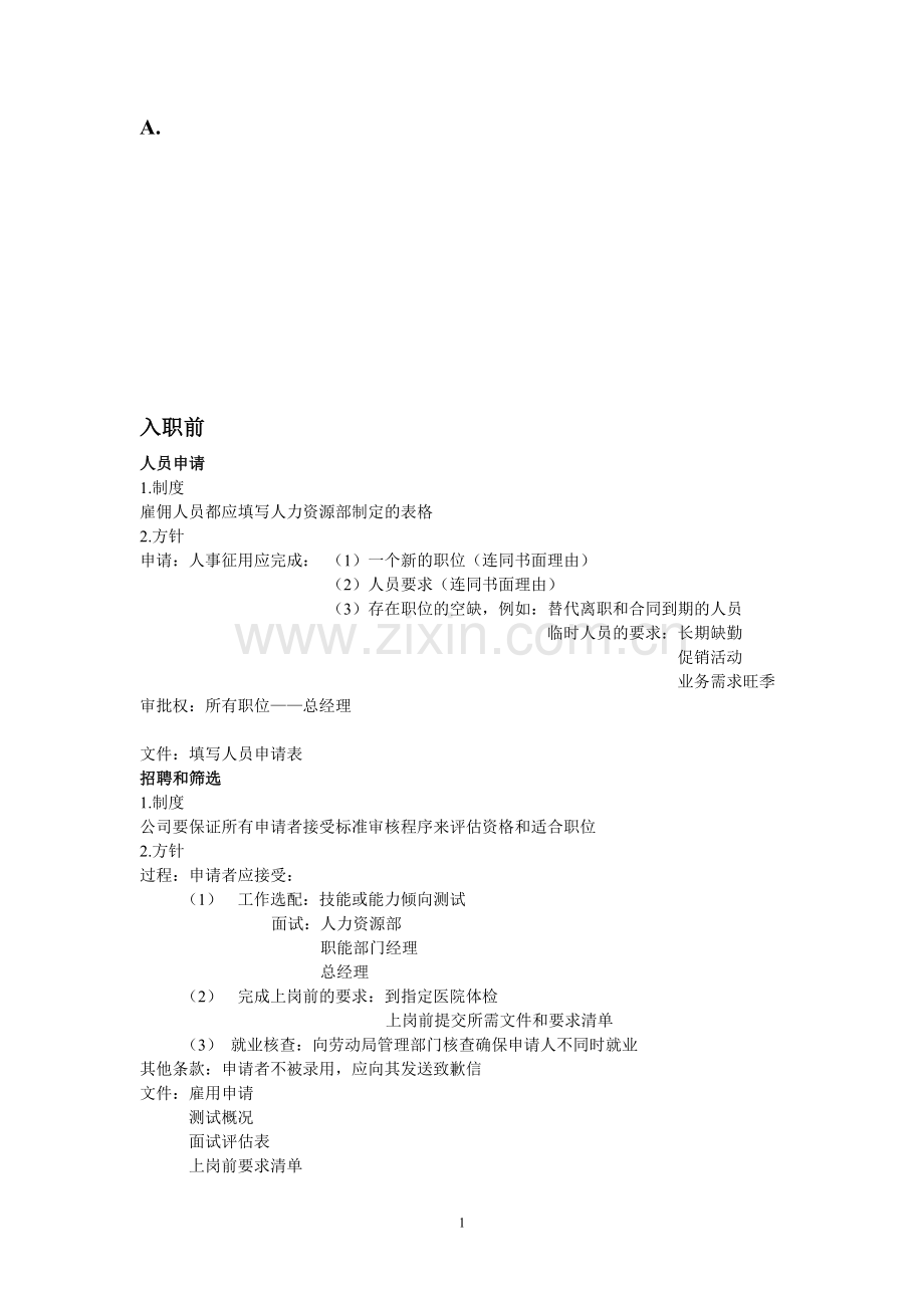 人力资源制度和程序.doc_第1页
