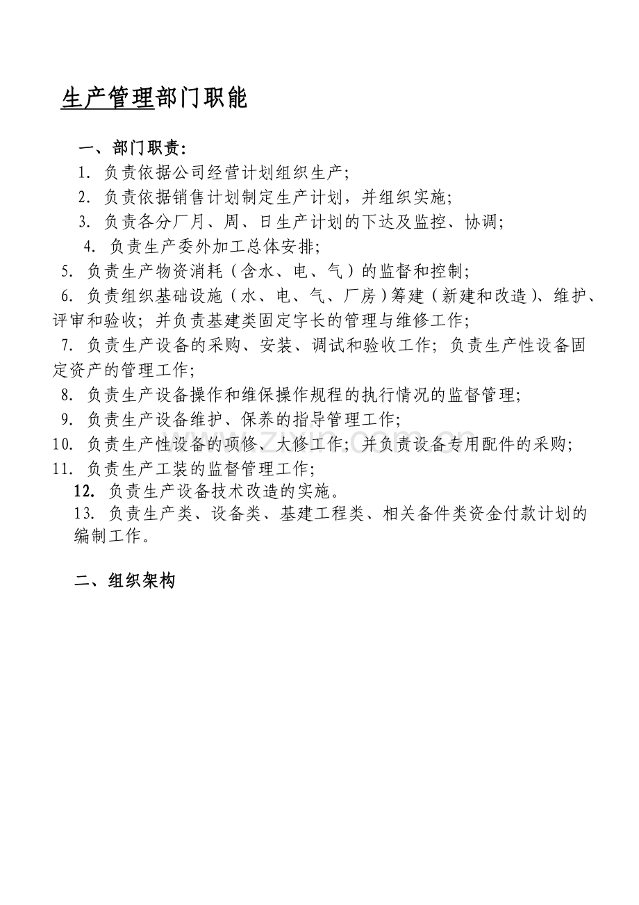 生产管理部岗位职责(标准版).doc_第1页