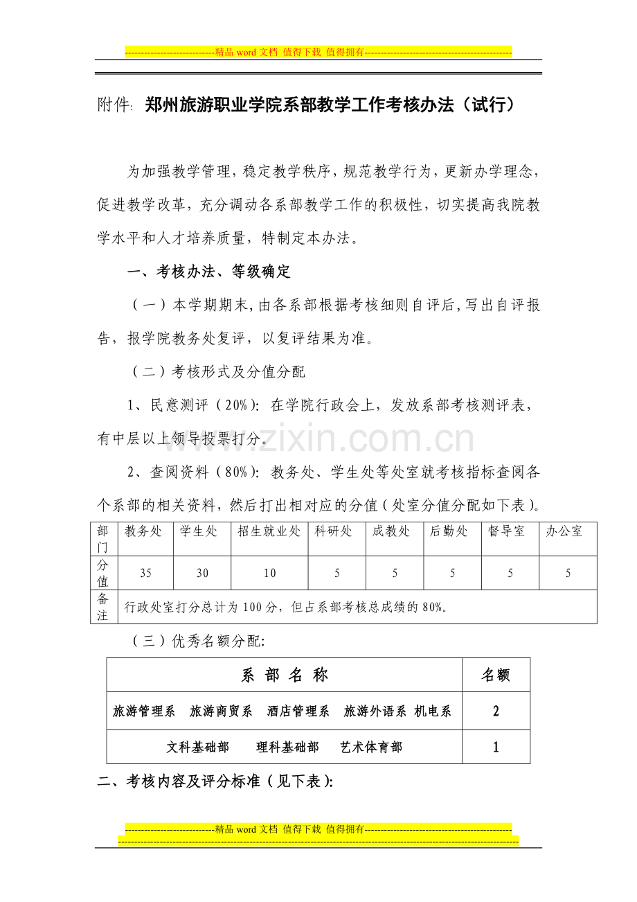 系部教学工作考核办法..doc_第2页