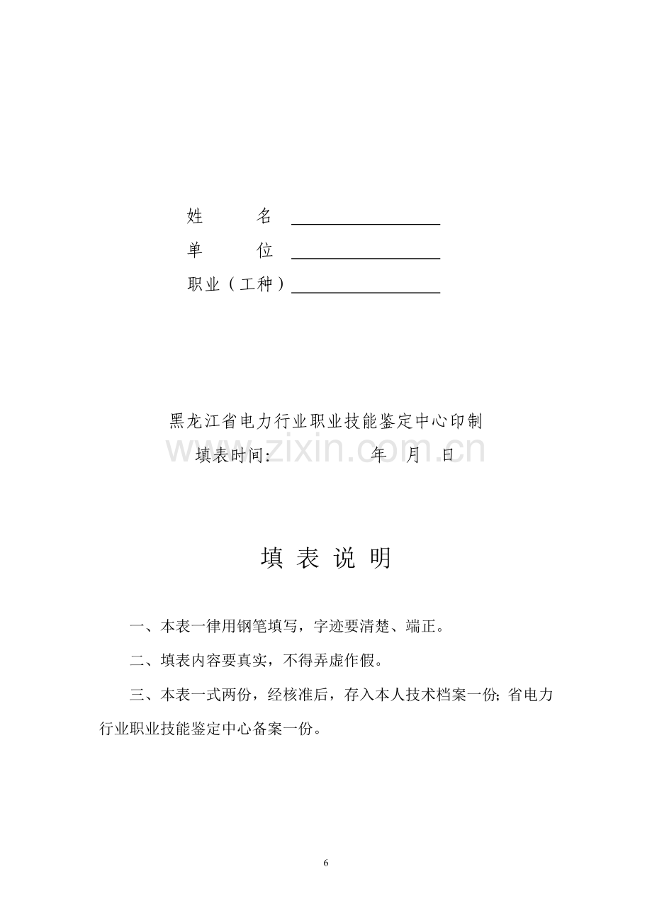 技师职业技能鉴定考评申报表.doc_第2页