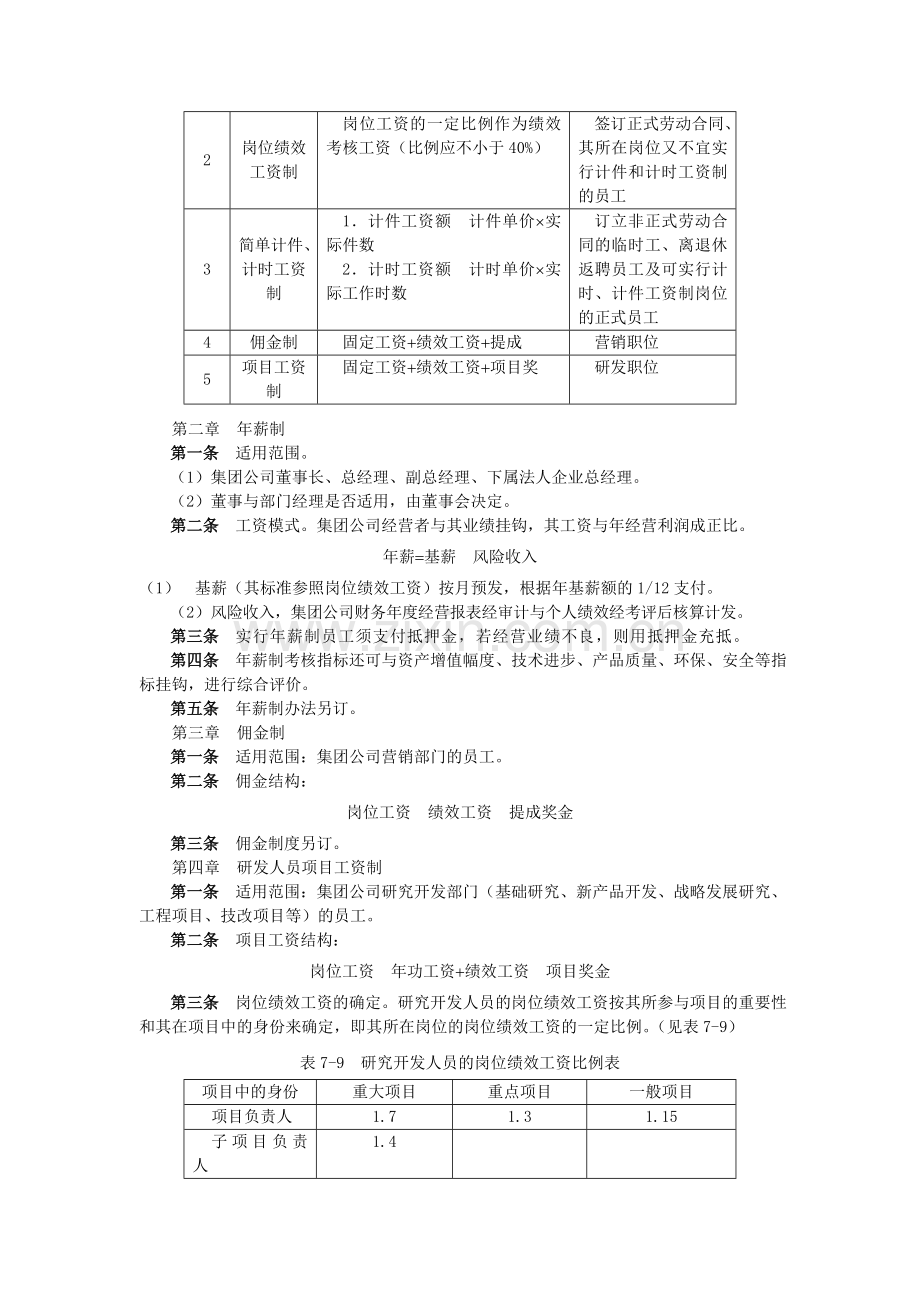 企业薪酬制度(范本一).doc_第2页