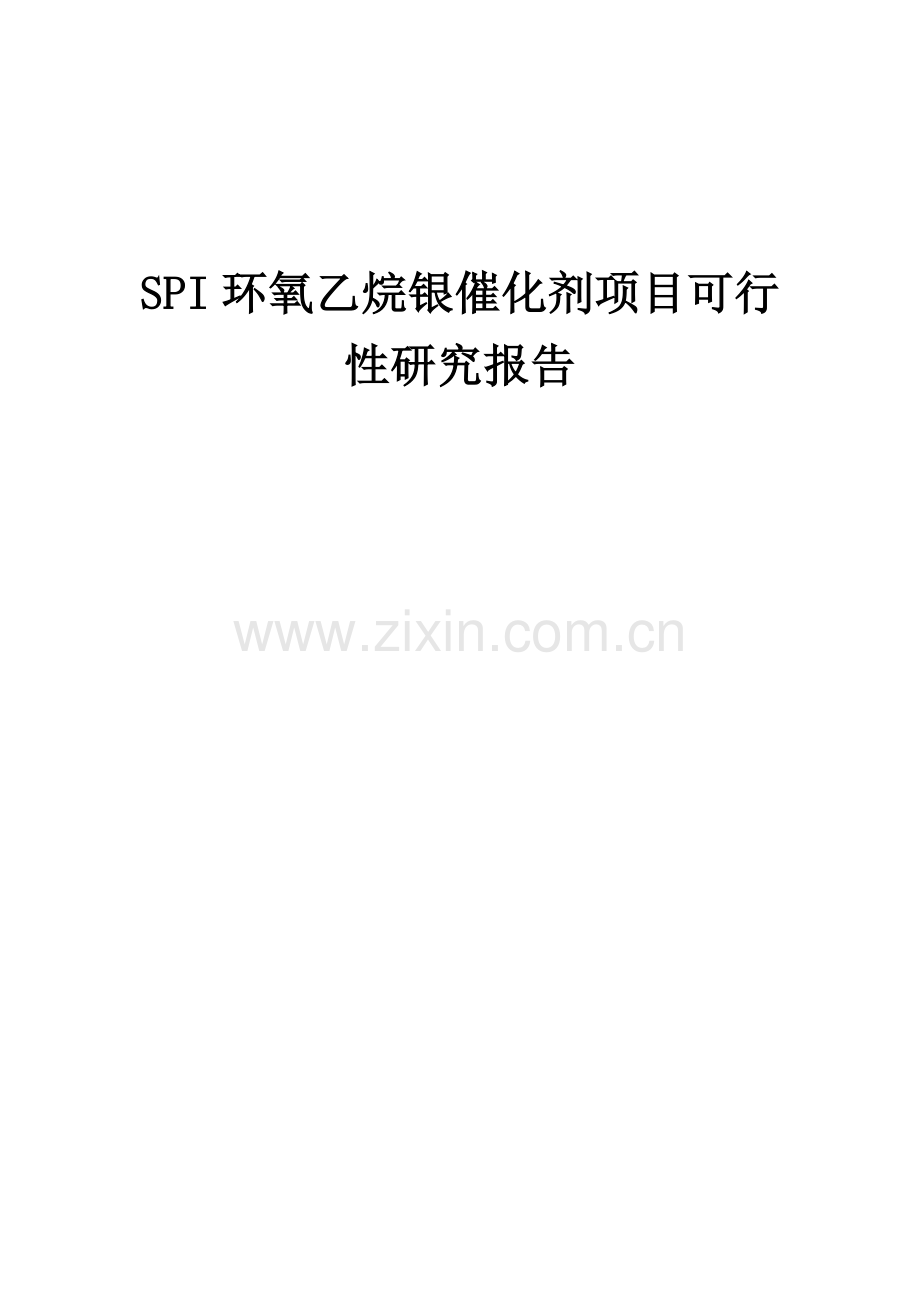 2024年SPI环氧乙烷银催化剂项目可行性研究报告.docx_第1页