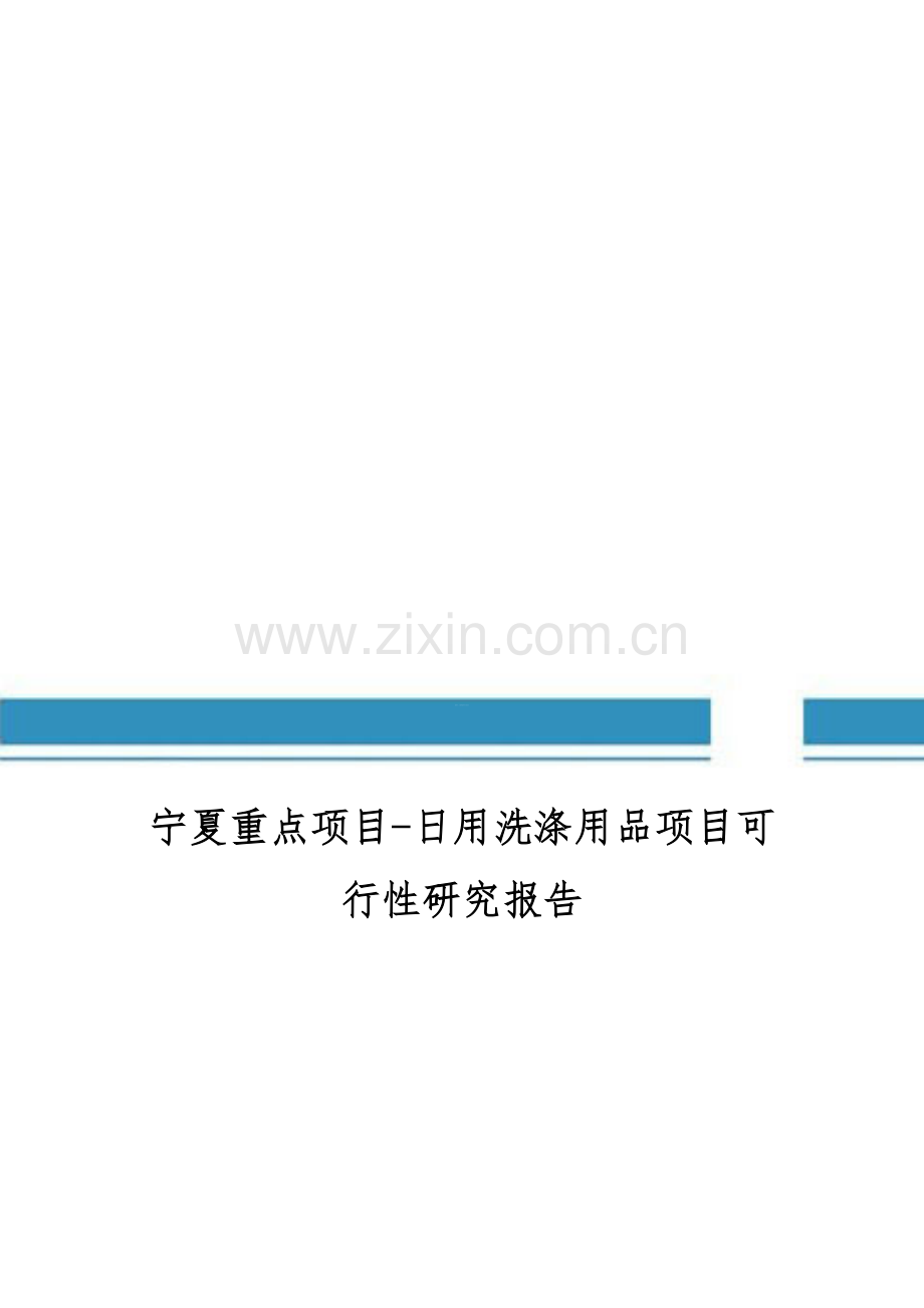 宁夏重点项目-日用洗涤用品项目可行性研究报告(编制大纲).doc_第1页