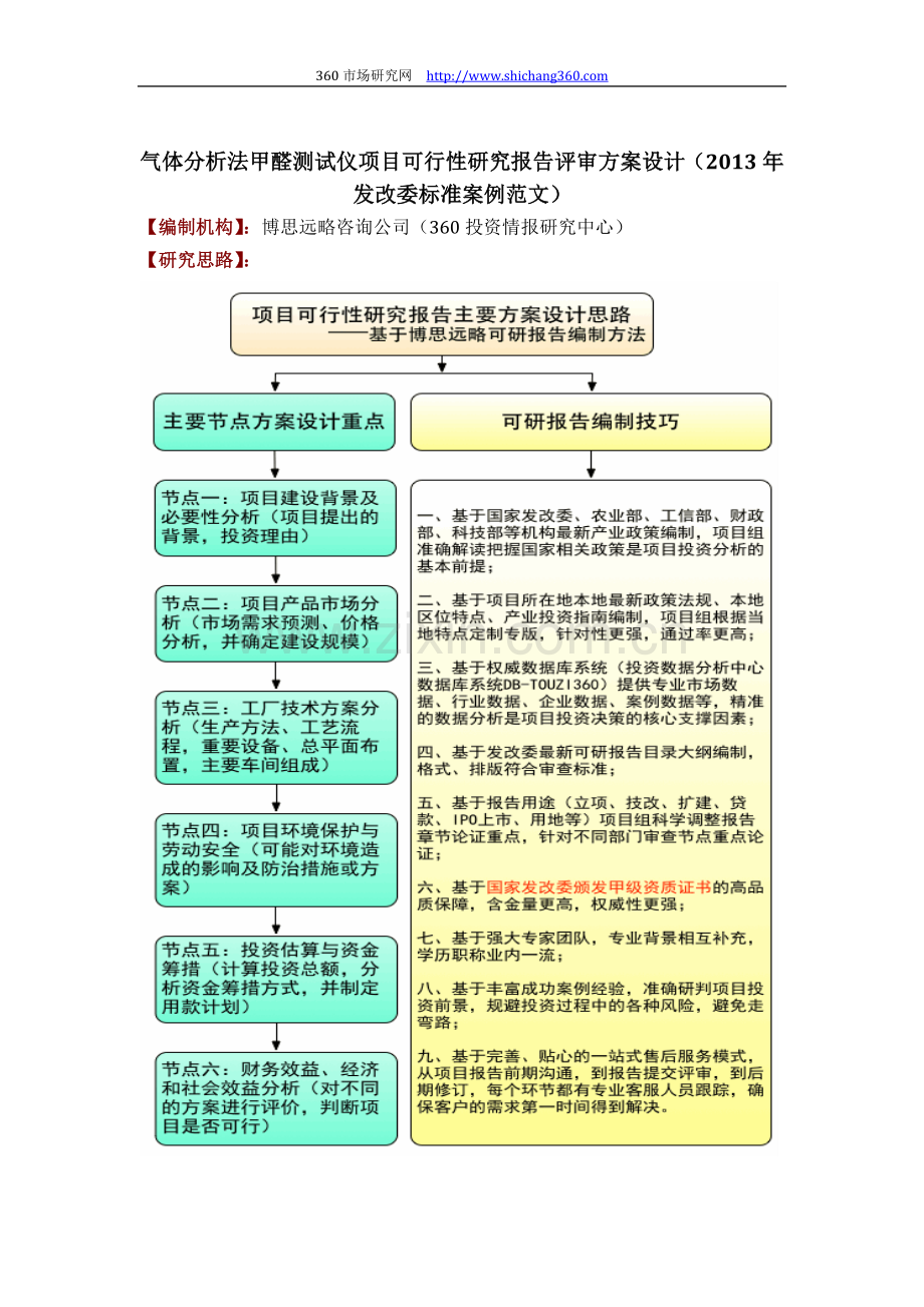 气体分析法甲醛测试仪项目可行性研究报告评审方案设计(2013年发改委标准案例范文).docx_第1页