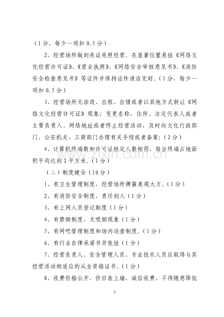 武威市互联网上网服务营业场所积分考评管理办法.docx_第2页