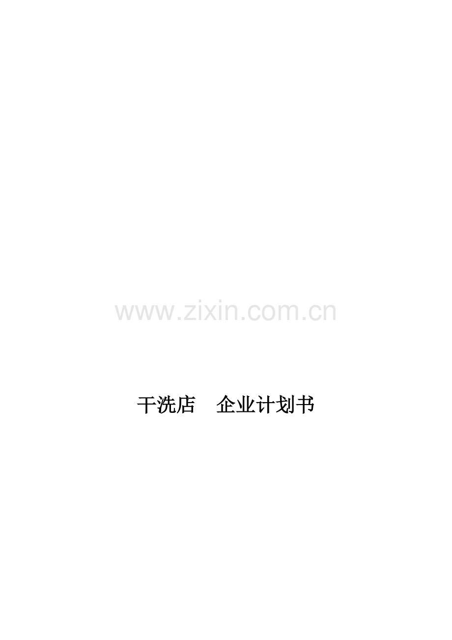 干洗店-企业计划书.doc_第2页