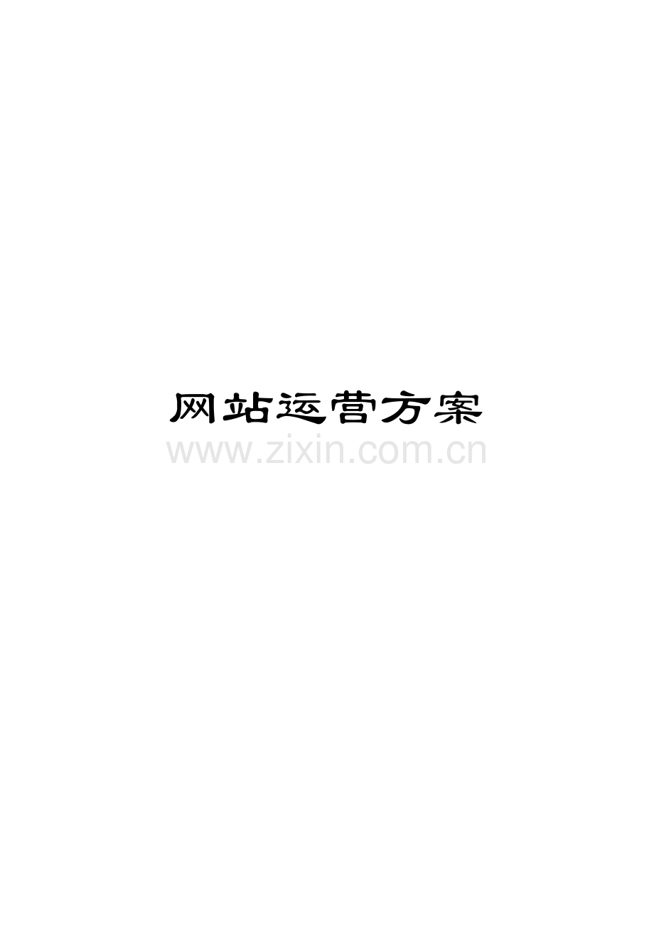 网站运营方案.docx_第1页