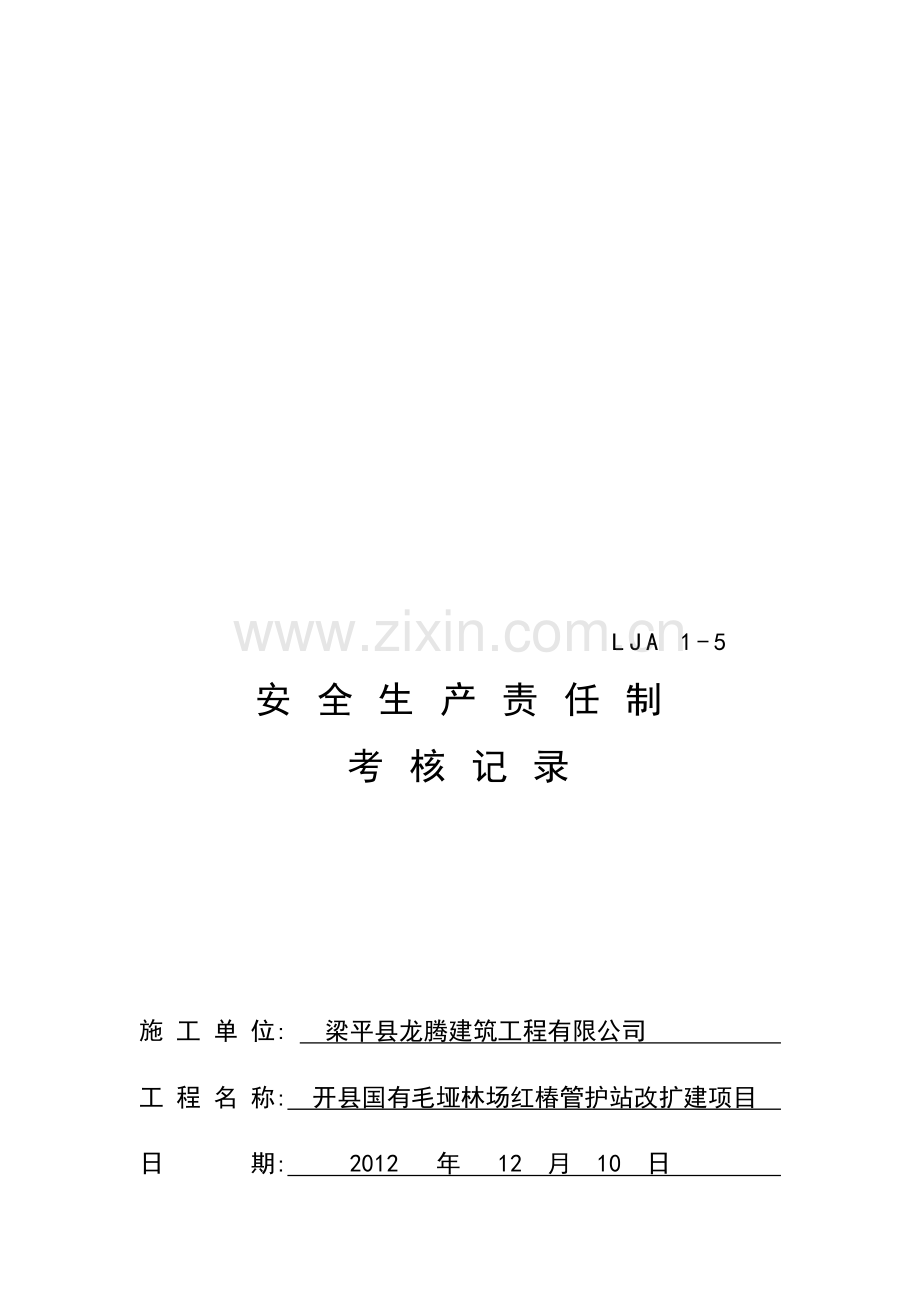 安全生产责任制执行情况与考核记录.doc_第1页
