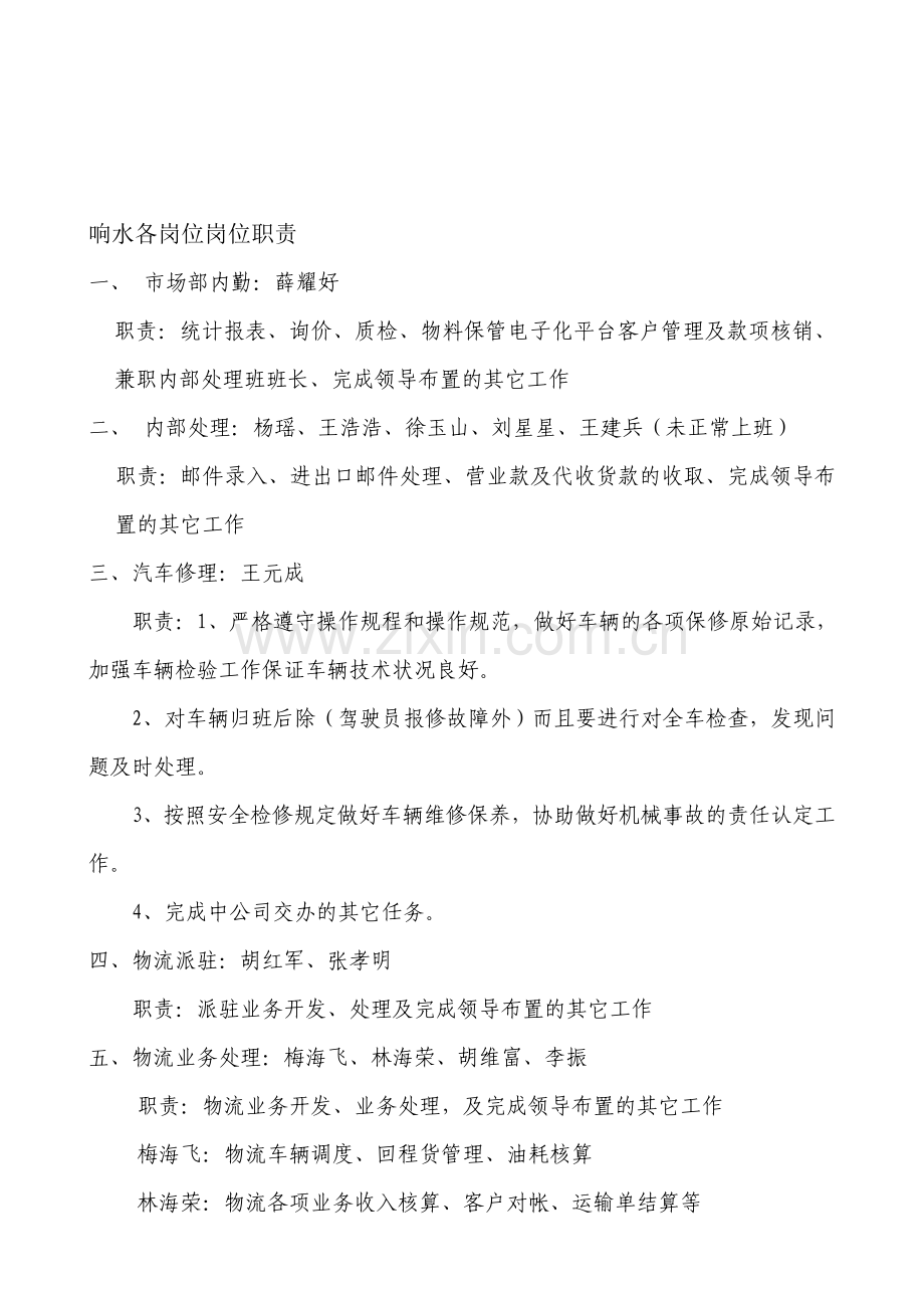 响水各岗位岗位职责1232.doc_第1页