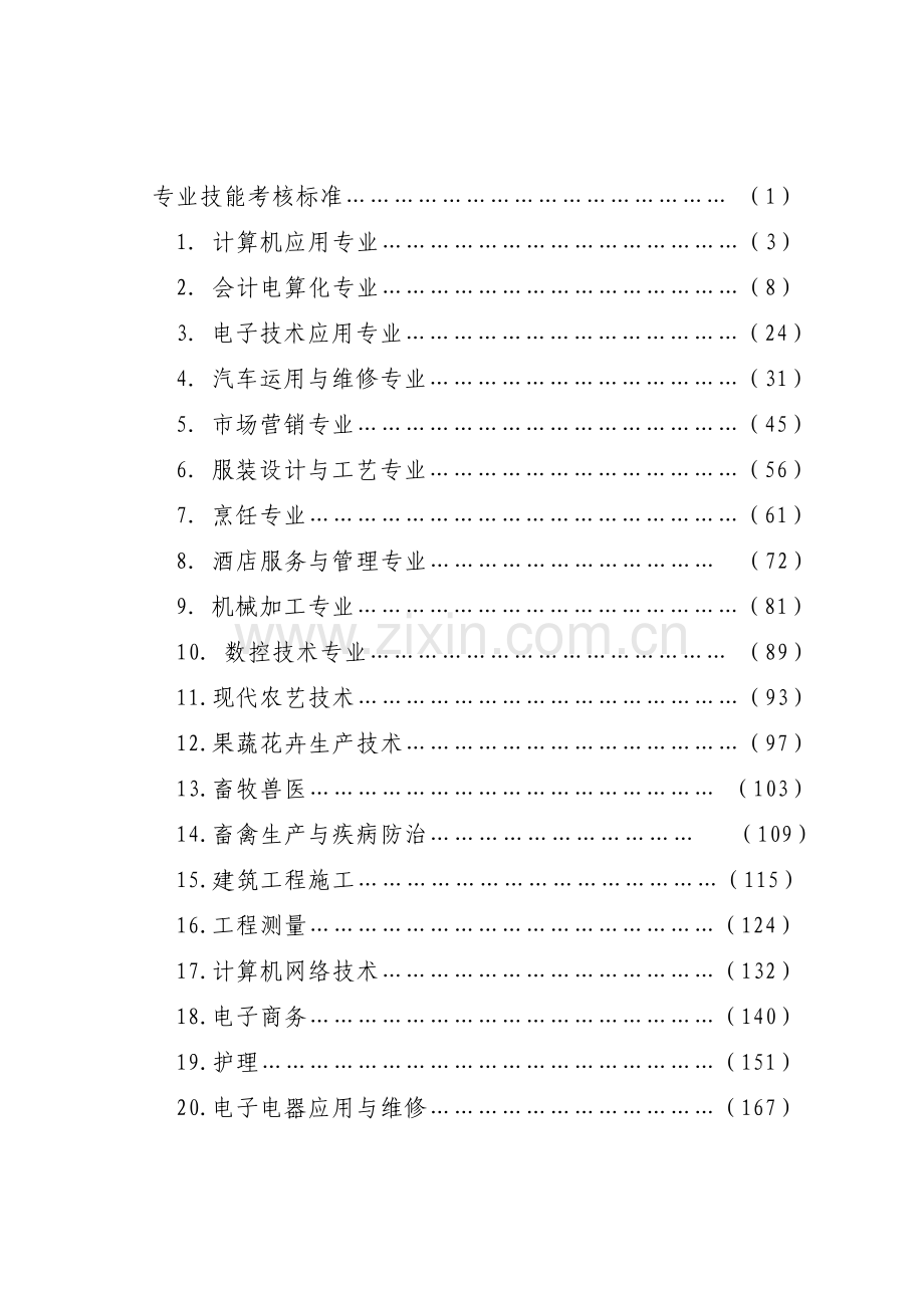 河南省20个专业技能考核标准..doc_第2页