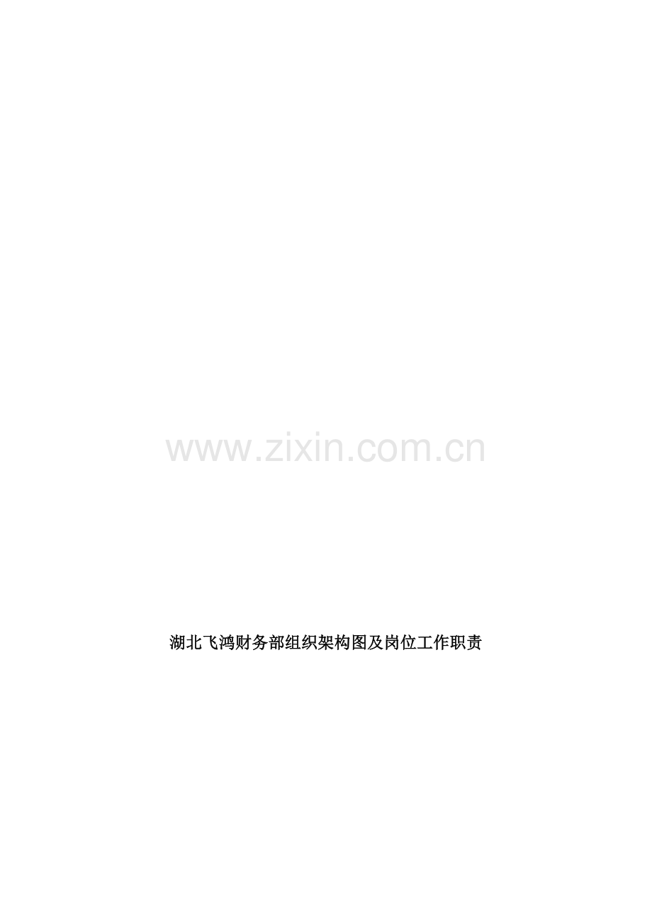 财务部组织架构图及岗位工作职责.doc_第1页