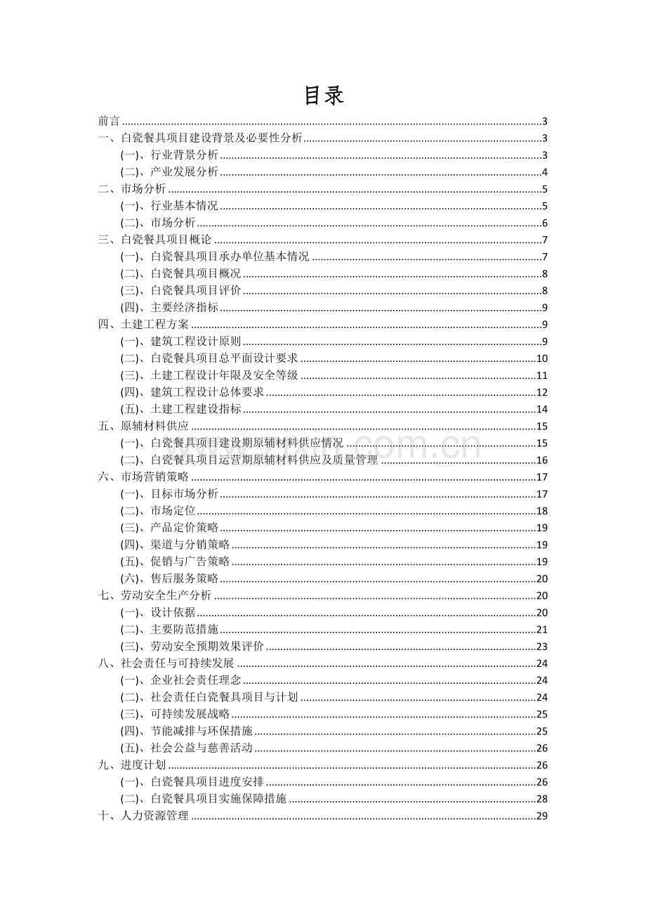 2024年白瓷餐具项目可行性研究报告.docx_第2页