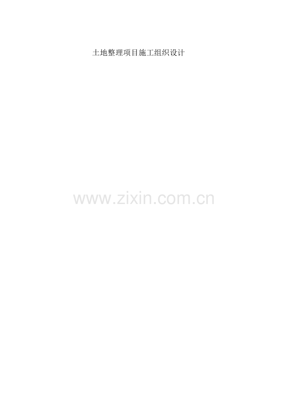 土地整理项目技术标.doc_第1页