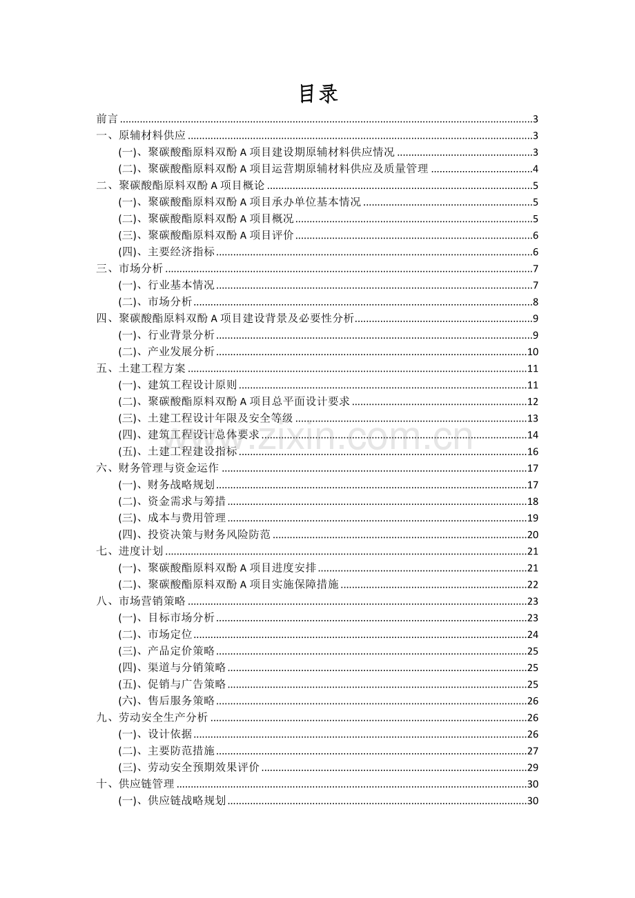 2024年聚碳酸酯原料双酚A项目可行性分析报告.docx_第2页