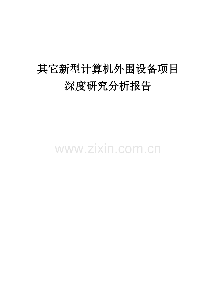 2024年其它新型计算机外围设备项目深度研究分析报告.docx_第1页