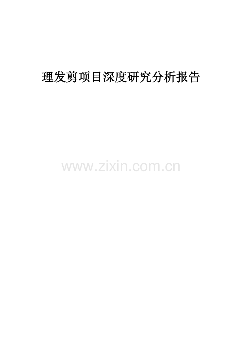2024年理发剪项目深度研究分析报告.docx_第1页
