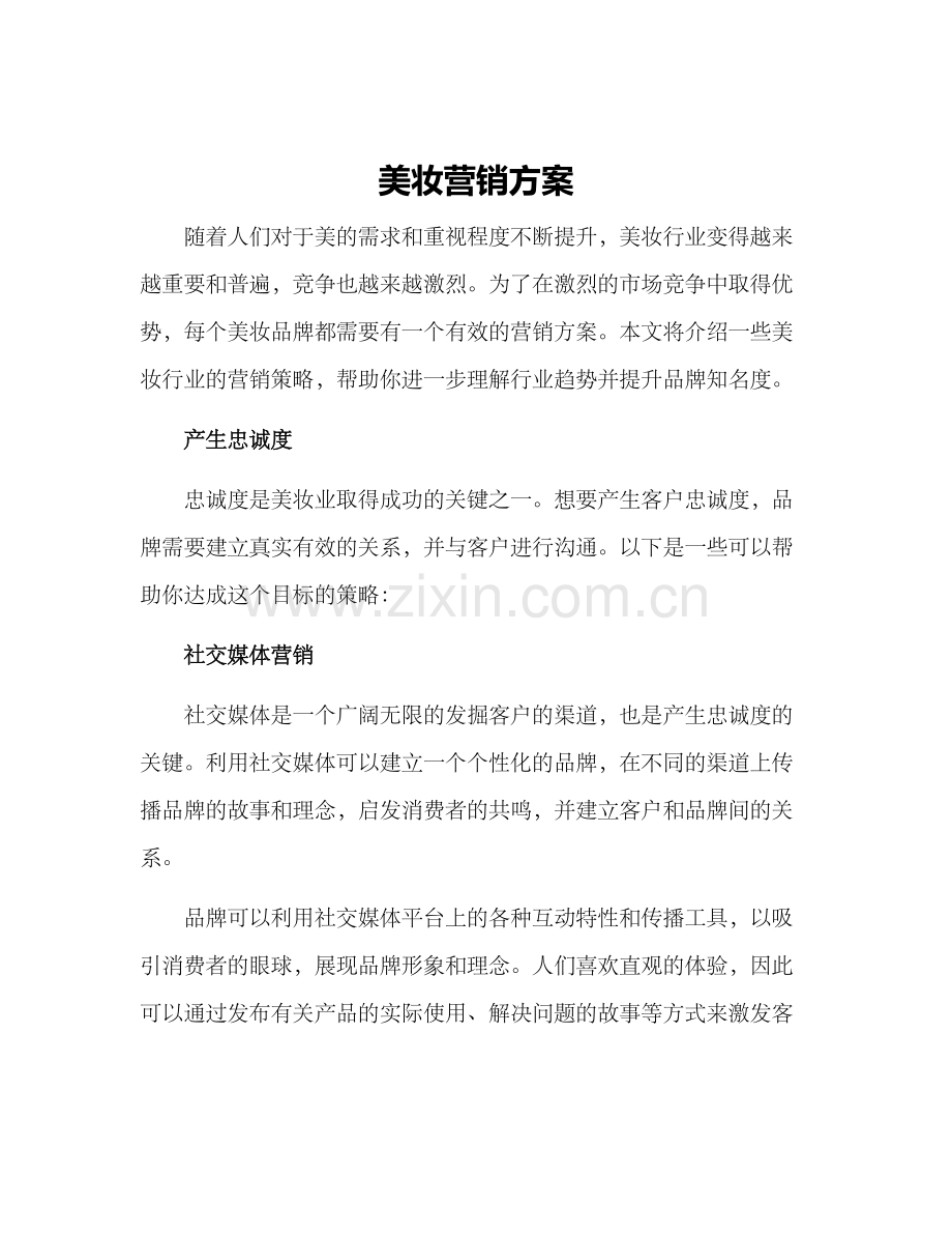 美妆营销方案.docx_第1页